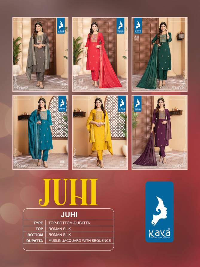 Juhi Kaya Romani Silk Readymade Suits Catalog
